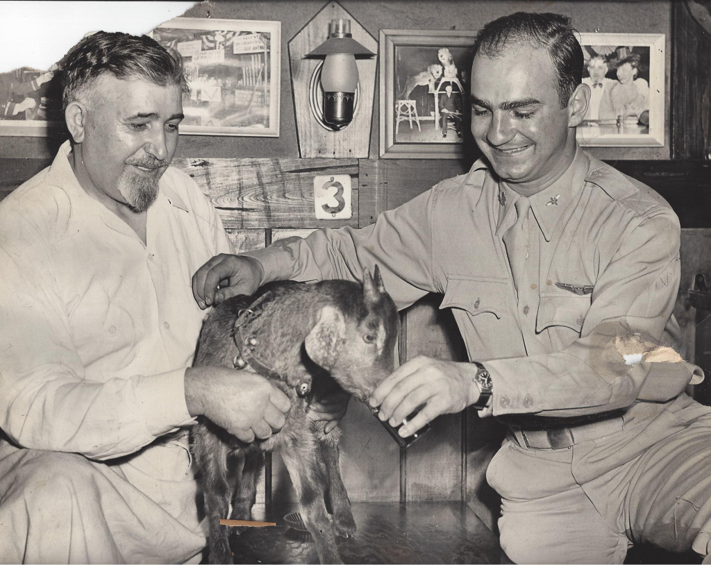Billy-'Goat'-Sianis-and-Serviceman-sharing-drink-with-a-Goat